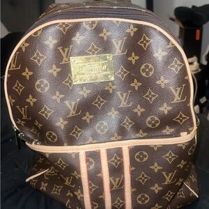 Louis Vuitton Brown and Tan Backpack